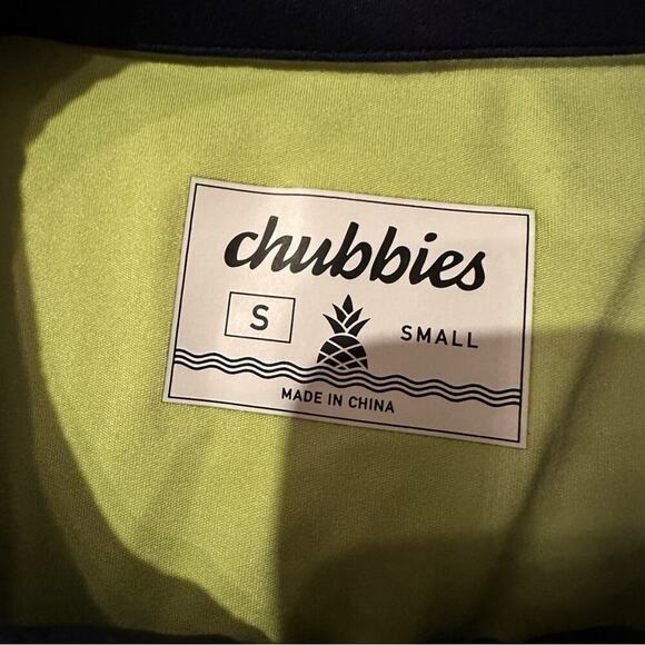Chubbies The Arboretum Movement Green Quarter Zip‎ Long Sleeve Jacket Sz S NEW - Picture 5 of 10